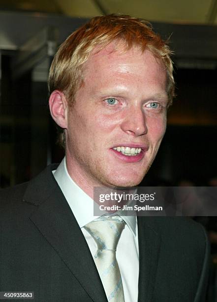 Paul Bettany during Master and Commander The Far Side of the World Screening - Outside Arrivals at Beekman Theatre in New York City, New York, United...