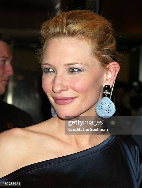 Cate Blanchett during Master and Commander The Far Side of the World Screening - Outside Arrivals at Beekman Theatre in New York City, New York,...