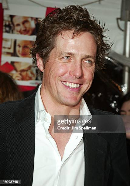Hugh Grant during Love Actually New York Premiere at Ziegfeld Theatre in New York City, New York, United States.