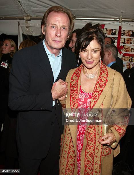 Bill Nighy and Diana Quick during Love Actually New York Premiere at Ziegfeld Theatre in New York City, New York, United States.