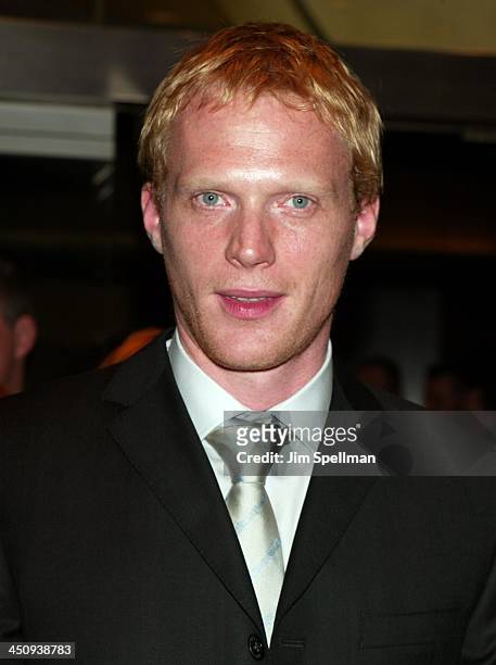 Paul Bettany during Master and Commander The Far Side of the World Screening - Outside Arrivals at Beekman Theatre in New York City, New York, United...