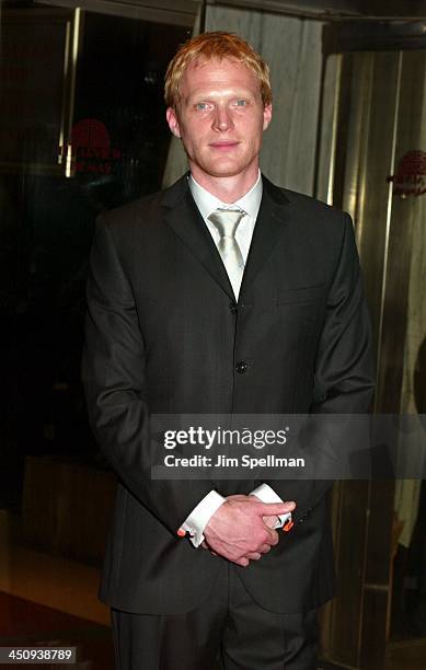 Paul Bettany during Master and Commander The Far Side of the World Screening - Outside Arrivals at Beekman Theatre in New York City, New York, United...