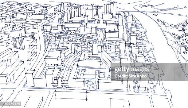 architecture - large window building stock illustrations