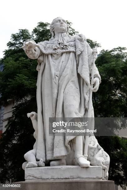 King Louis XVI statue sits outside Louisville Metro Hall on May 30, 2014 in Louisville, Kentucky.