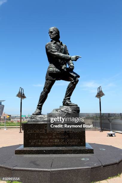 George Roderick Clark Modeling George Rogers Clark Statue