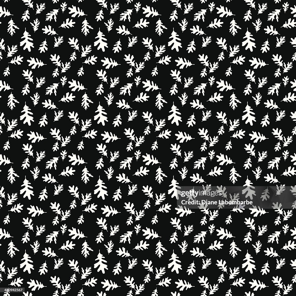Random Doodled Oak Leaves Pattern High-Res Vector Graphic - Getty Images