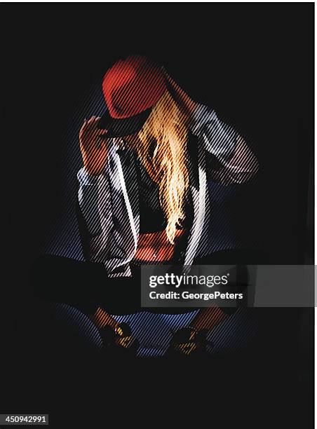 urban dancer - designer clothes stock illustrations