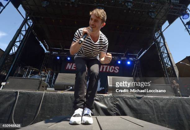 David Boyd of New Politics performs onstage during day 2 of the Firefly Music Festival on June 20, 2014 in Dover, Delaware.