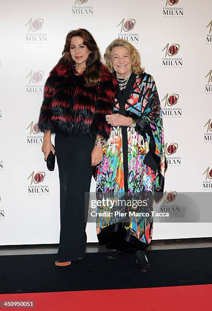 Marta Brivio Sforza and Marta Marzotto attend the Fondazione Milan 10th Anniversary Gala photocall on November 20, 2013 in Milan, Italy.