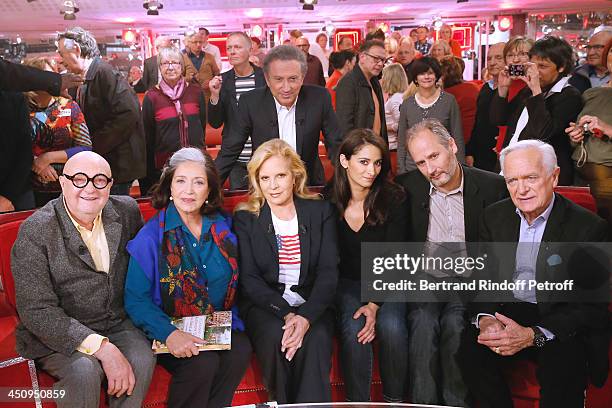 Jean-Pierre Coffe, Francois Fabian, Main Guest singer Sylvie Vartan, Michel Drucker, Rachida Brakni, Hippolyte Girardot and Philippe Labro attend the...