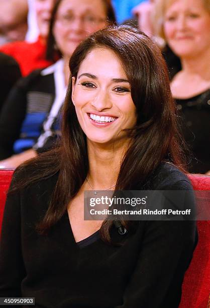 Actress of Theater piece 'Sonate d'automne' Rachida Brakni attends the 'Vivement Dimanche' French TV Show, held at Pavillon Gabriel on November 20,...