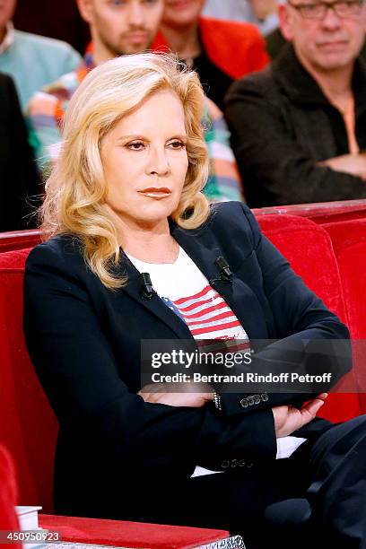 Main Guest, singer Sylvie Vartan attends the 'Vivement Dimanche' French TV Show, held at Pavillon Gabriel on November 20, 2013 in Paris, France.