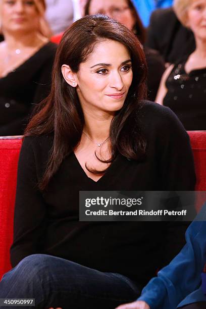 Actress of Theater piece 'Sonate d'automne' Rachida Brakni attends the 'Vivement Dimanche' French TV Show, held at Pavillon Gabriel on November 20,...