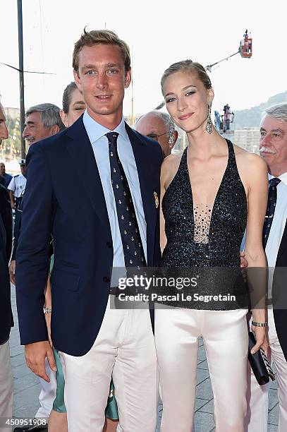 Pierre Casiraghi and Beatrice Borromeo attend the Monaco Yacht Club Opening on June 20, 2014 in Monte-Carlo, Monaco.