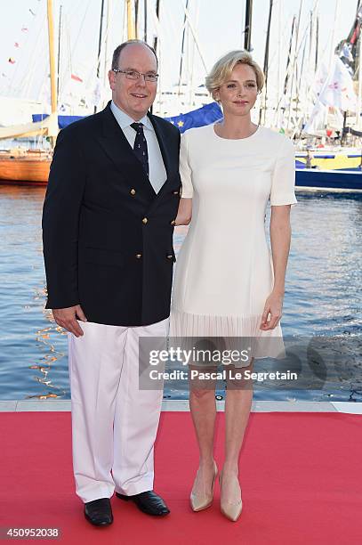 Prince Albert II of Monaco and Princess Charlene of Monaco attend the Monaco Yacht Club Opening on June 20, 2014 in Monte-Carlo, Monaco.