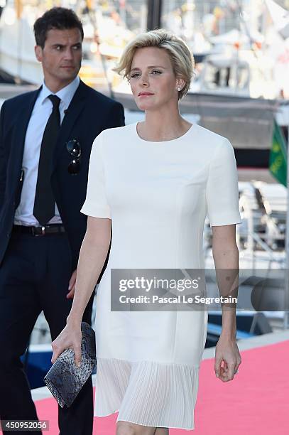 Princess Charlene of Monaco attends the Monaco Yacht Club Opening on June 20, 2014 in Monte-Carlo, Monaco.