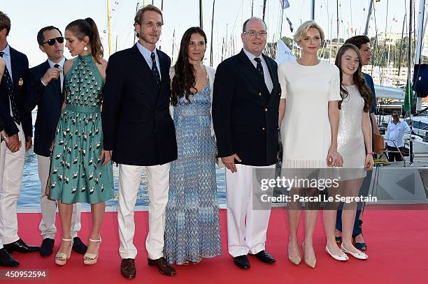 Gad Elmaleh, Charlotte Casiraghi, Andrea Casiraghi, Tatiana Santo Domingo Casiraghi, Prince Albert II of Monaco, Princess Charlene of Monaco and...