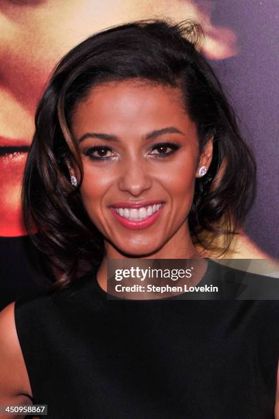 Actress Meta Golding attends the "Hunger Games: Catching Fire" New York Premiere at AMC Lincoln Square Theater on November 20, 2013 in New York City.