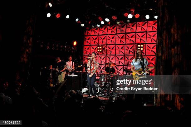 Singer Adam Levine of Maroon 5 performs at the #AmexEveryDayLive concert, live streamed from The Bowery Ballroom on June 20, 2014 in New York City.