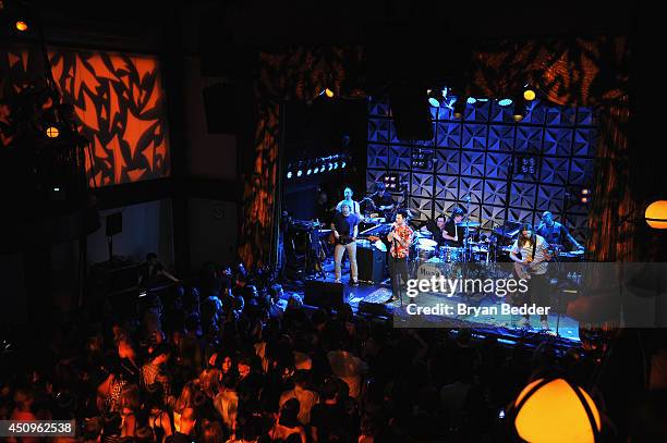 Maroon 5 performs at the #AmexEveryDayLive concert, live streamed from The Bowery Ballroom on June 20, 2014 in New York City.