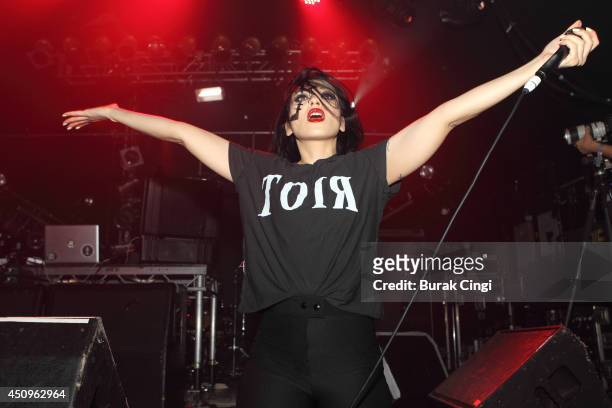 Nic Endo of Atari Teenage Riot performs on stage at Electric Ballroom for Camden Crawl's CC14 on June 20, 2014 in London, United Kingdom.