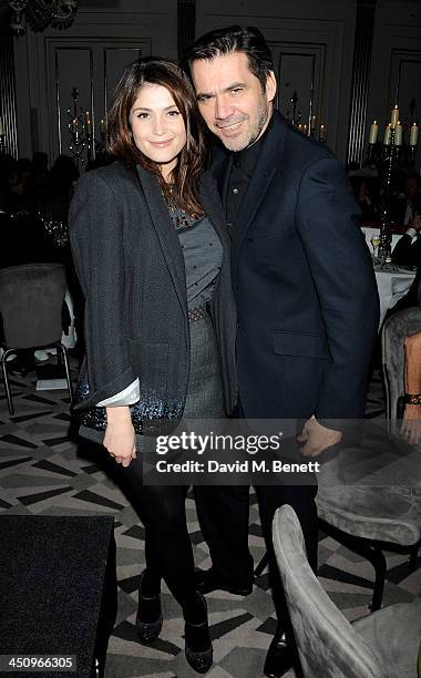 Gemma Arterton and Roland Mouret attend the Isabella Blow: Fashion Galore! charity dinner hosted by the Isabella Blow Foundation at Claridges Hotel...