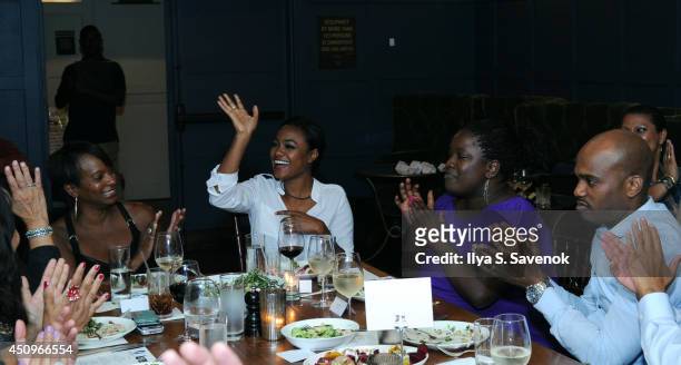 Actresses Vanessa Bell Calloway and Tatyana Ali attend the 2014 ABFF_ UP TV & Aspire TV Dinner at Soho House on June 20, 2014 in New York City.