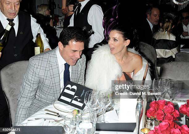 Andre Balazs and Liberty Ross attend the Isabella Blow: Fashion Galore! charity dinner hosted by the Isabella Blow Foundation at Claridges Hotel on...