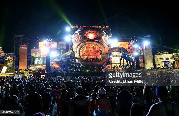 Performs on the bassCON stage during the 18th annual Electric Daisy Carnival at Las Vegas Motor Speedway on June 20, 2014 in Las Vegas, Nevada.