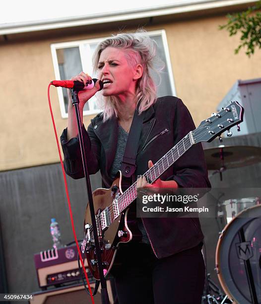 Emily Armstrong of the band Dead Sara performs at the Marc By Marc Jacobs Fall/Winter 2014 Preview at Marc Jacobs on June 20, 2014 in Los Angeles,...