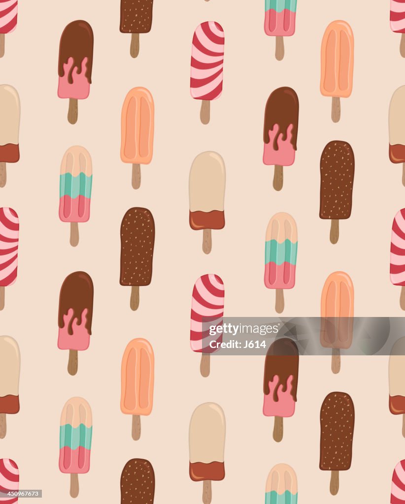 Seamless popsicle pattern