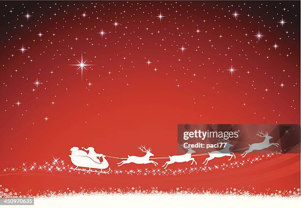 christmas background with santa claus - north star background stock illustrations