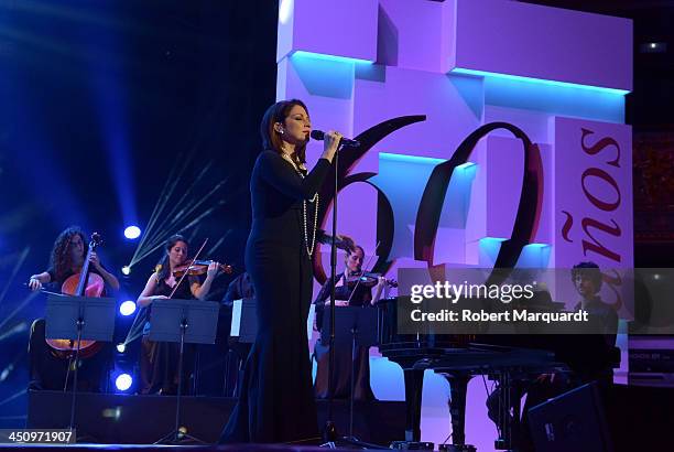 Gloria Estefan performs on stage during the Onda Awards 2013 Gala at the Gran Teatre del Liceu on November 20, 2013 in Barcelona, Spain.