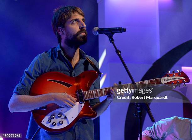 Arnau Vallve of the musical group 'Manel' performs on stage during the Onda Awards 2013 Gala at the Gran Teatre del Liceu on November 20, 2013 in...