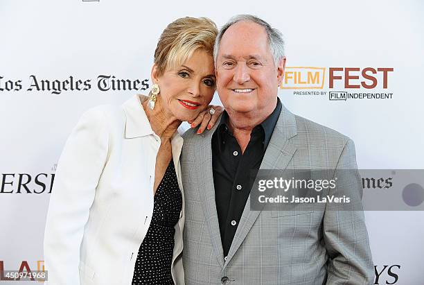 Singer Neil Sedaka and wife Leba Strassberg attend the 2014 Los Angeles Film Festival closing night film premiere of "Jersey Boys" at Premiere House...