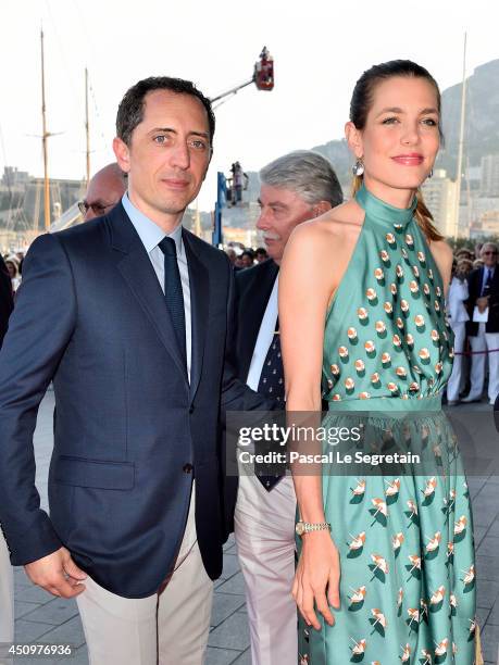 Gad Elmaleh and Charlotte Casiraghi attend the Monaco Yacht Club Opening on June 20, 2014 in Monte-Carlo, Monaco.