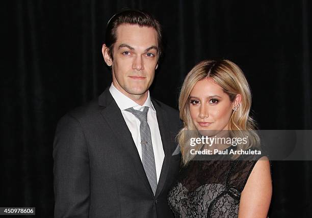 Musician Christopher French and Actress Ashley Tisdale attend the Daytime Creative Arts Emmy Awards Gala at Westin Bonaventure Hotel on June 20, 2014...