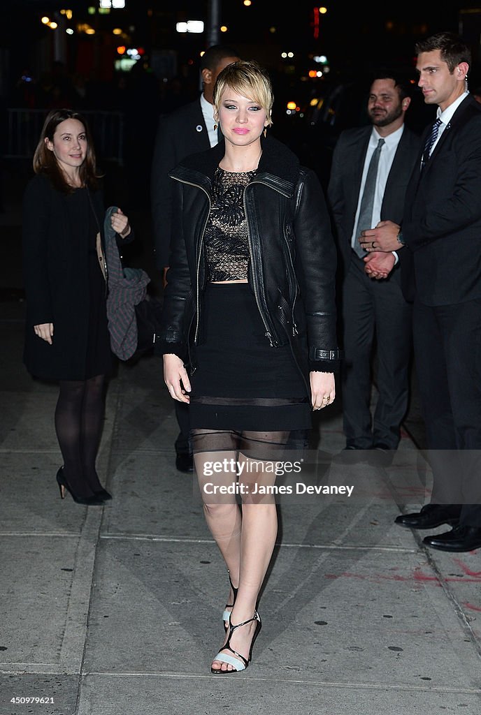 Celebrities Visit "Late Show With David Letterman" - November 20, 2013