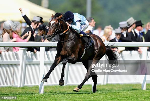 Jockey Ryan Moore riding Telescope wins the Hardwicke Stakes during day five of Royal Ascot at Ascot Racecourse on June 21, 2014 in Ascot, England.