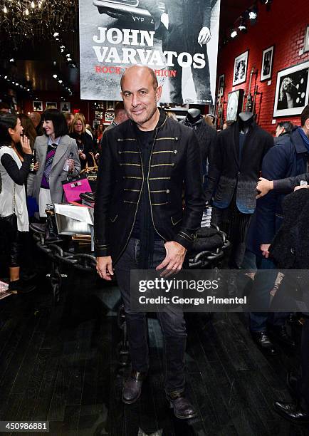 Fashion Designer John Varvatos attends the opening of his new Toronto store and the launch of JOHN VARVATOS: ROCK IN FASHION Book at John Varvatos...