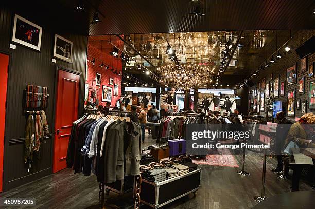 General view of the opening of the new Toronto store and the launch of JOHN VARVATOS: ROCK IN FASHION Book at John Varvatos Toronto at Yorkdale on...