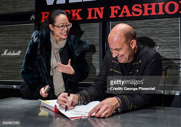 Fashion Designer John Varvatos and guests attend the opening of his new Toronto store and the launch of JOHN VARVATOS: ROCK IN FASHION Book at John...