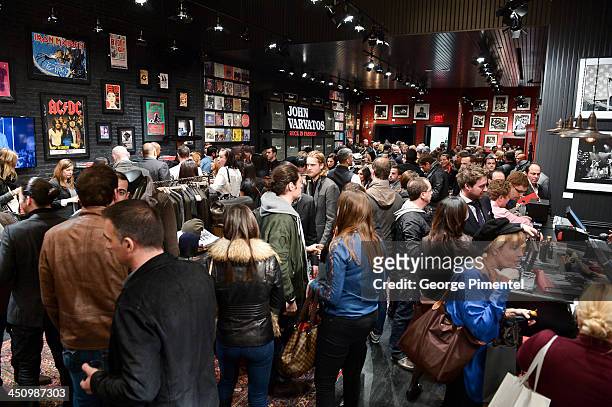 General view of the opening of his new Toronto store and the launch of JOHN VARVATOS: ROCK IN FASHION Book at John Varvatos Toronto at Yorkdale on...