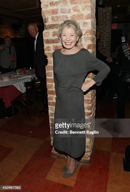 Actress Phyllis Somerville attends the "Too Much, Too Many, Too Much, Too Many" Opening Night after party at HB Burger on November 20, 2013 in New...