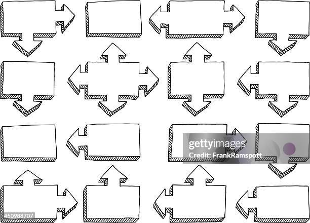 organization chart arrow elements set drawing - organizational chart clip art stock illustrations