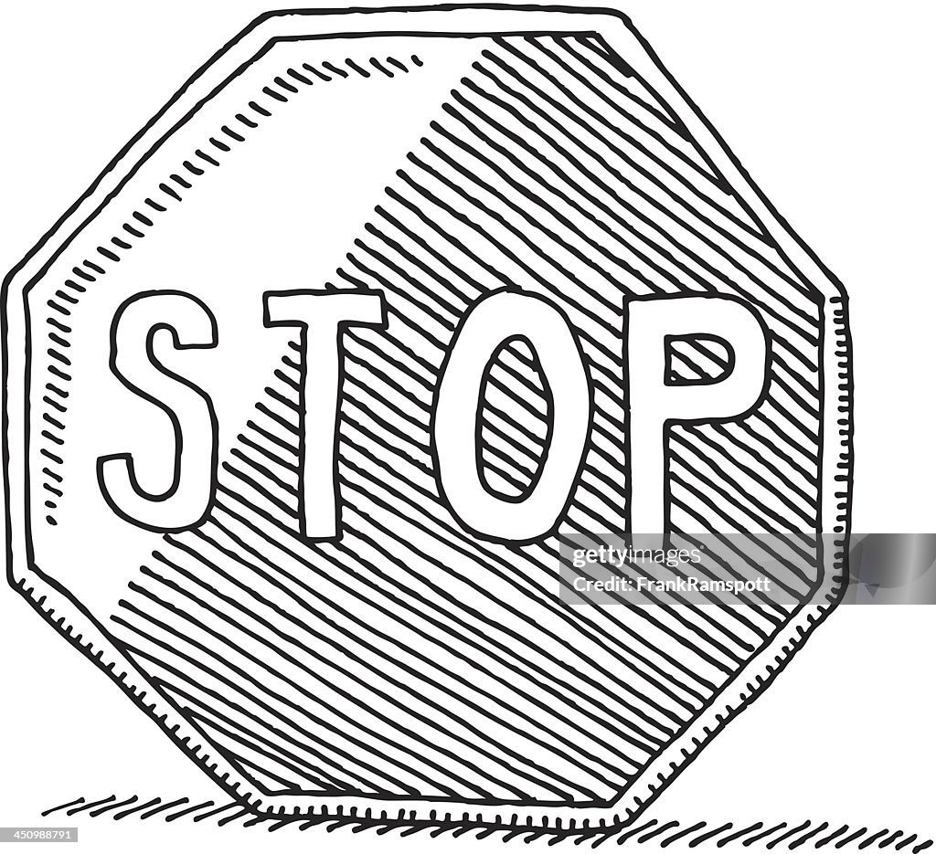 Stop Sign Drawing High-Res Vector Graphic - Getty Images