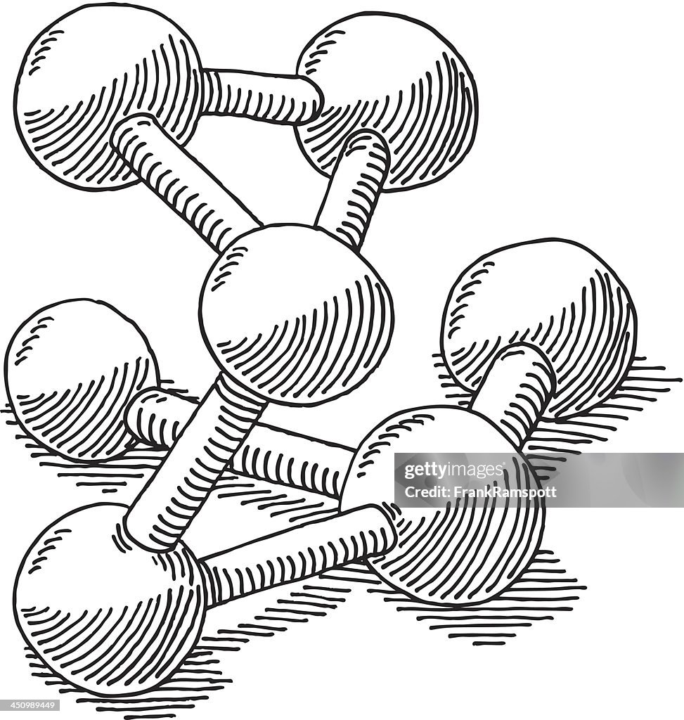 Molecular Structure Drawing High-Res Vector Graphic - Getty Images