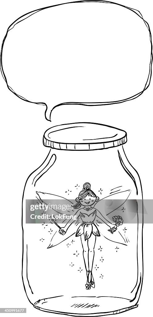 Fairy inside a bottle
