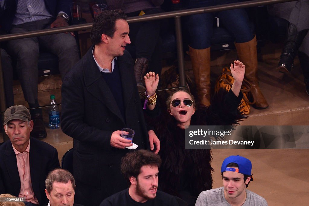 Celebrities Attend The Indiana Pacers Vs New York Knicks Game - November 20, 2013