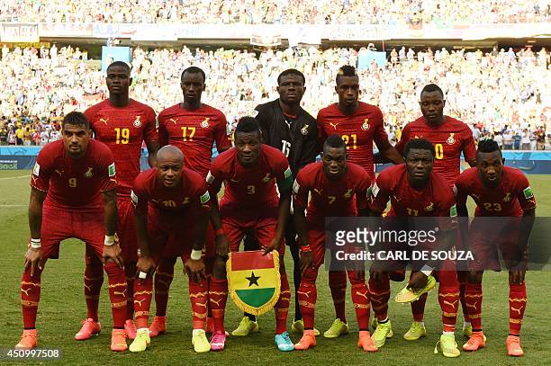 Ghana's defender Jonathan Mensah, Ghana's midfielder Mohammed Rabiu, Ghana's goalkeeper Fatau Dauda, Ghana's defender John Boye and Ghana's...